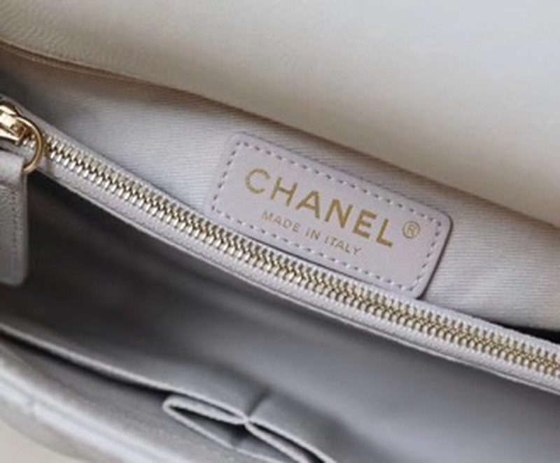 CHL Coco With Top Handle Bag Gold Toned Hardware White For Women 11.4in/29cm - Image 7