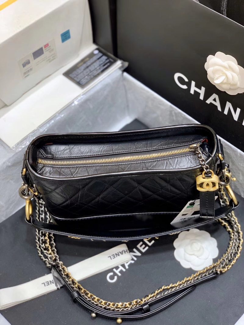 CHLGabrielle Hobo Bag Black For Women 9.8in/25cm AS1582 - Image 4