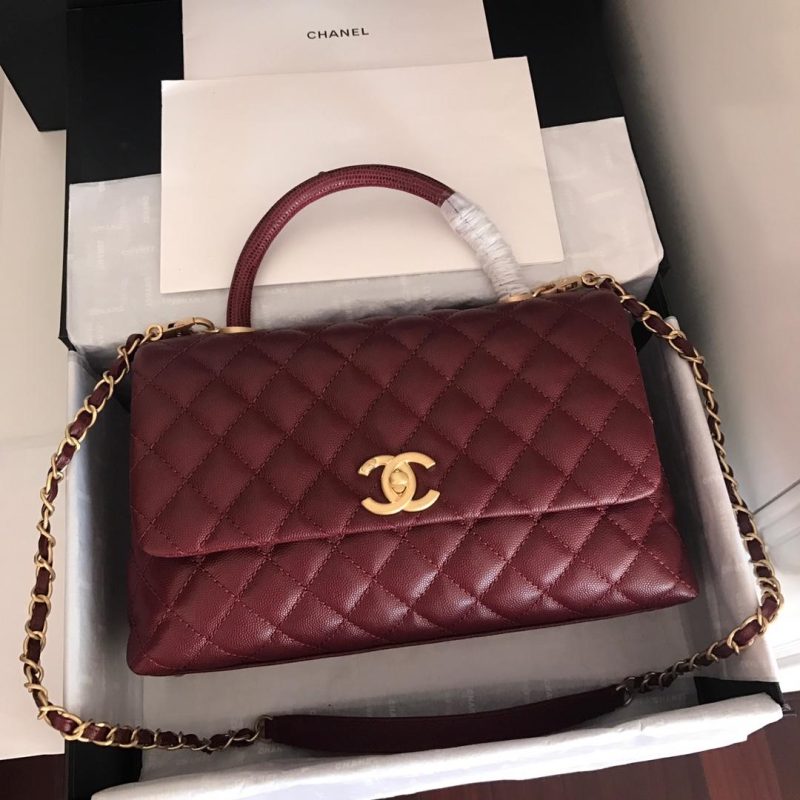 CHLHandbag With Top Handle Dark Red For Women 11in/28cm - Image 5