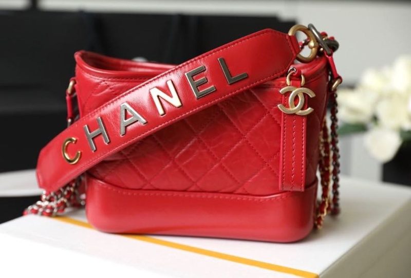 CHLGabrielle Small Hobo Bag Red For Women 7.8in/20cm A91810 - Image 3