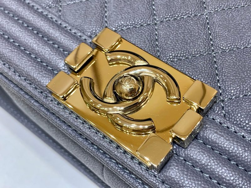 CHL Boy Handbag Gold Toned Hardware For Women 9.8in/25cm - Image 7
