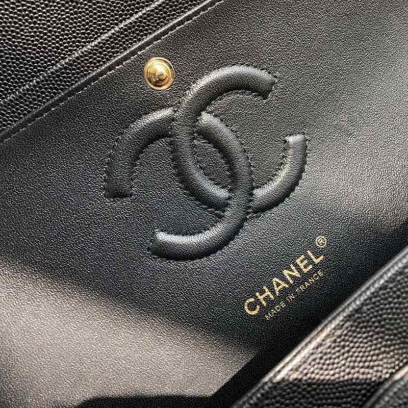 CHL Chevron Classic Handbag Gold Toned Hardware Black For Women, Women’s Bags, Shoulder And Crossbody Bags 10.2in/26cm - Image 10