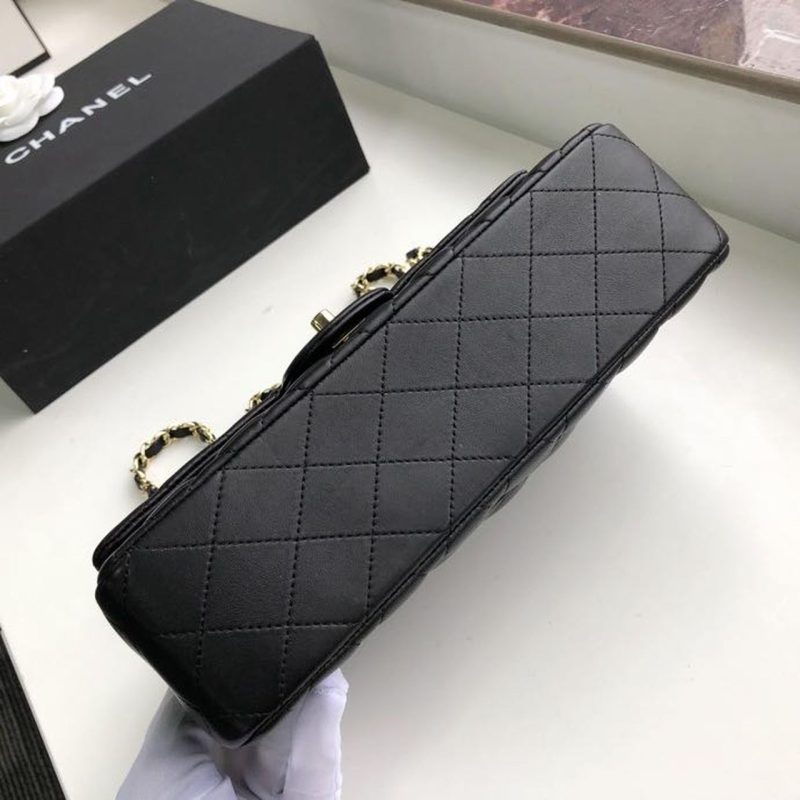 CHL Classic Handbag Gold Toned Hardware Black For Women, Women’s Bags, Shoulder And Crossbody Bags 10.2in/26cm A01112 - Image 5