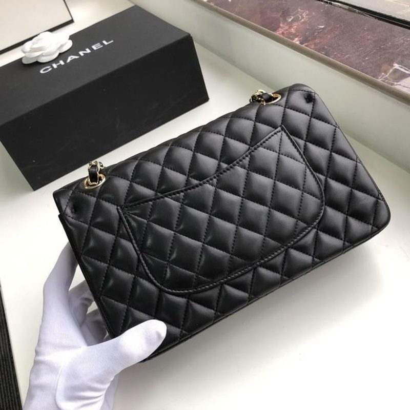 CHL Classic Handbag Gold Toned Hardware Black For Women, Women’s Bags, Shoulder And Crossbody Bags 10.2in/26cm A01112 - Image 10