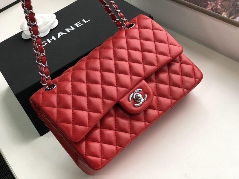 CHL Classic HandBag Red For Women 9.9in/25.5cm A01112 - Image 3