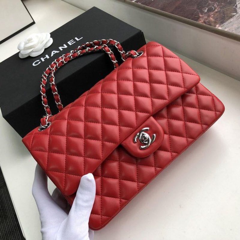CHL Classic HandBag Red For Women 9.9in/25.5cm A01112 - Image 4