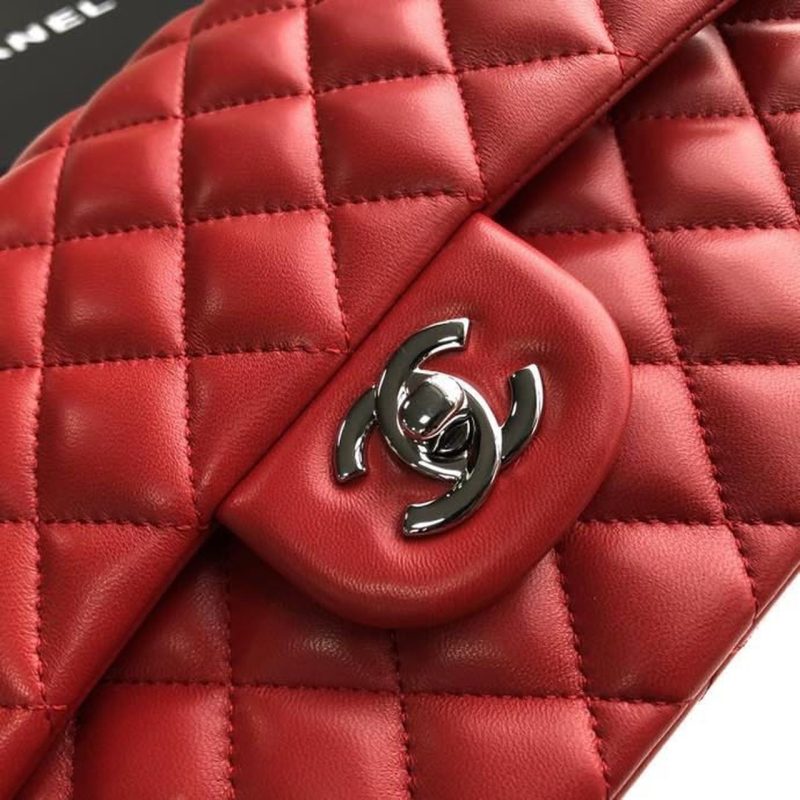 CHL Classic HandBag Red For Women 9.9in/25.5cm A01112 - Image 5