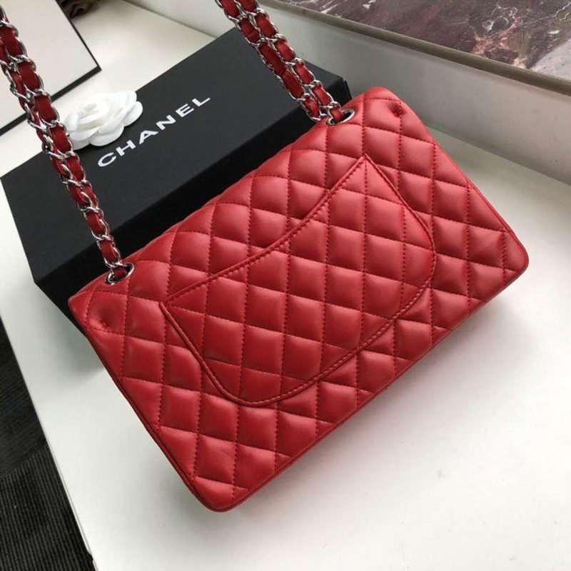 CHL Classic HandBag Red For Women 9.9in/25.5cm A01112 - Image 6