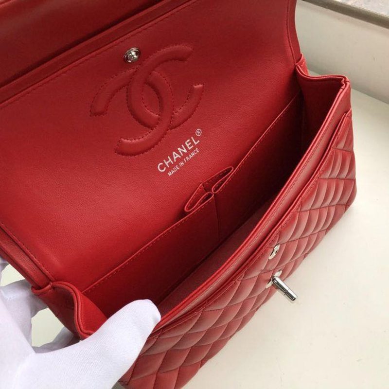 CHL Classic HandBag Red For Women 9.9in/25.5cm A01112 - Image 8