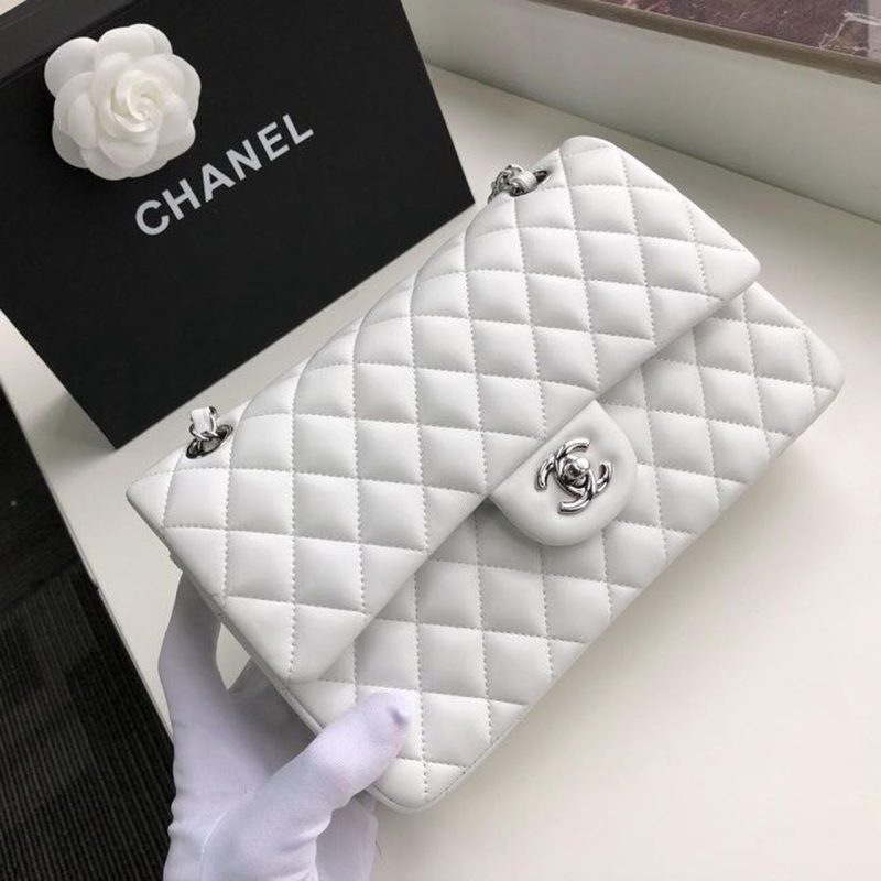 CHL Classic HandBag White For Women 9.9in/25.5cm A01112 - Image 5