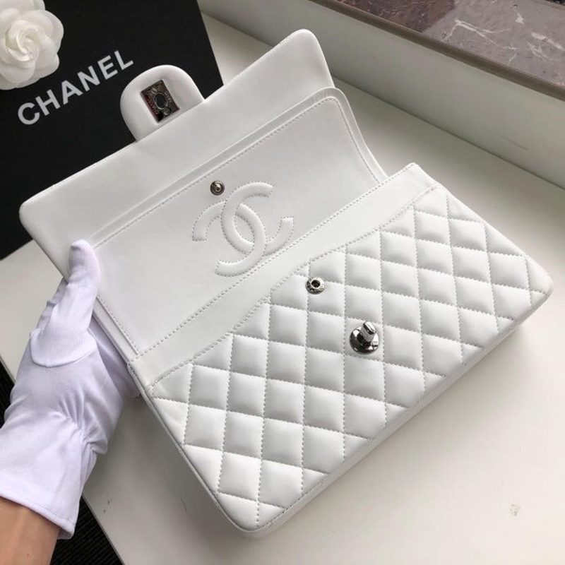 CHL Classic HandBag White For Women 9.9in/25.5cm A01112 - Image 8