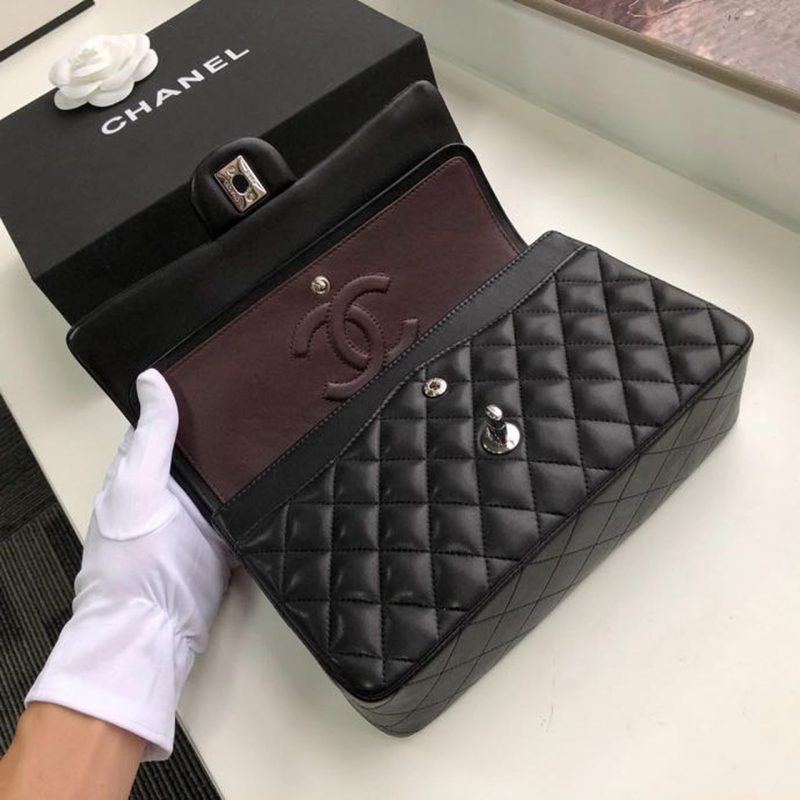 CHL Classic HandBag Black For Women 9.9in/25.5cm A01112 - Image 8