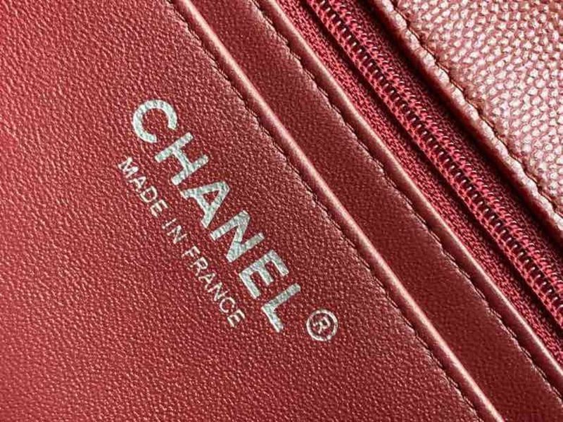 CHL Classic HandBag Silver Hardware Burgundy For Women 7.8in/20cm - Image 10