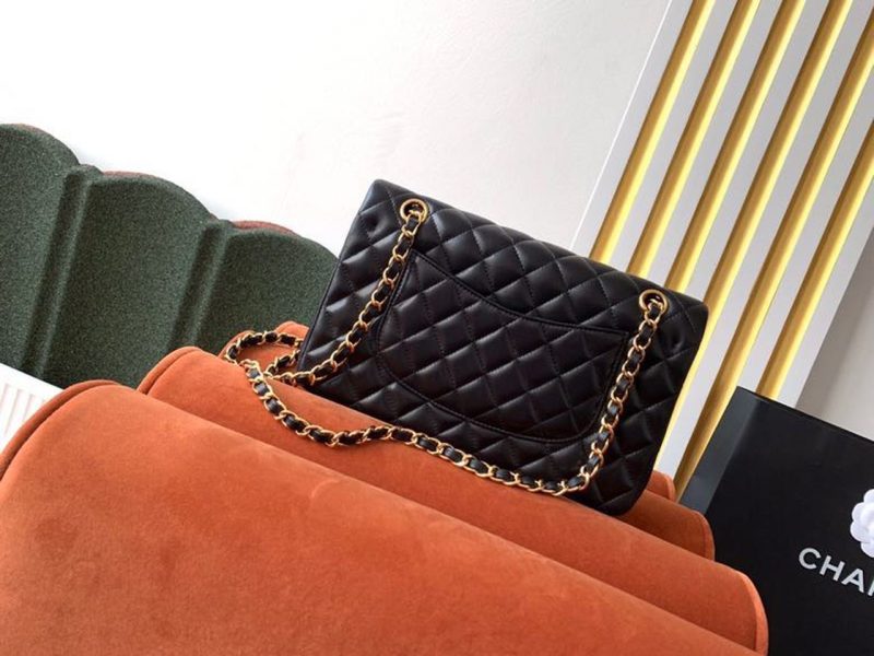 CHL Classic Flap Bag 25cm Gold Hardware Lambskin Leather Spring/Summer Collection Black - Image 5