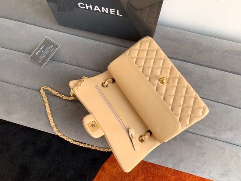 CHL Classic HandBag Beige For Women 9.9in/25.5cm A01112 - Image 3