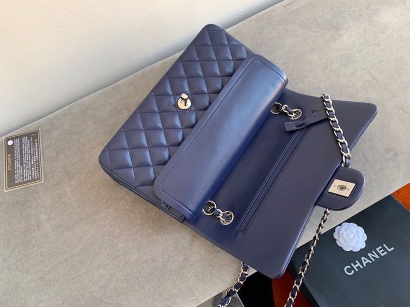 CHL Classic Handbag Navy Blue For Women, Women’s Bags, Shoulder And Crossbody Bags 10.2in/26cm A01112 - Image 6