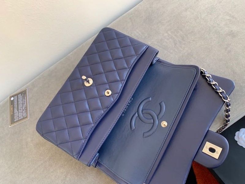 CHL Classic Handbag Navy Blue For Women, Women’s Bags, Shoulder And Crossbody Bags 10.2in/26cm A01112 - Image 8