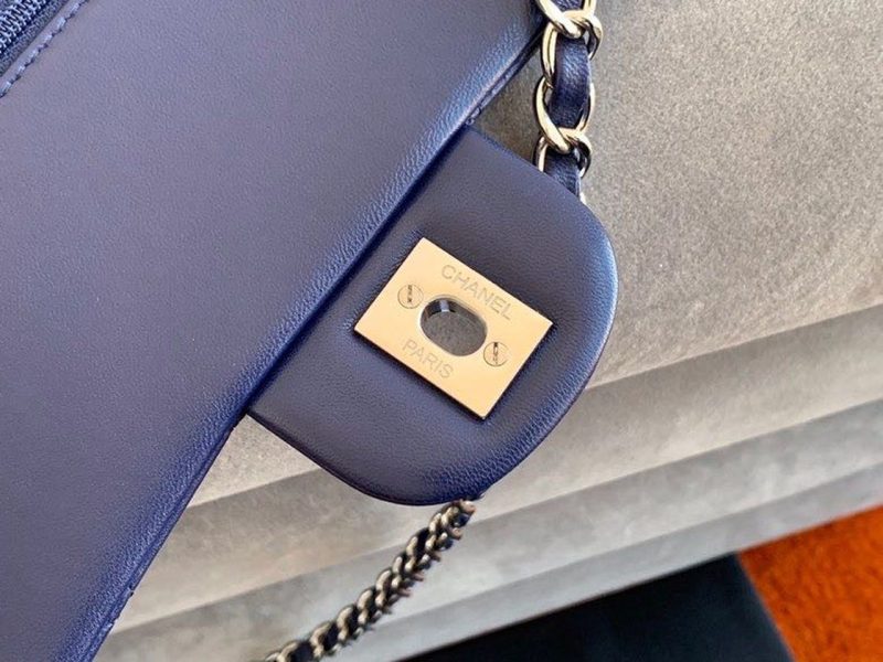 CHL Classic Handbag Navy Blue For Women, Women’s Bags, Shoulder And Crossbody Bags 10.2in/26cm A01112 - Image 10