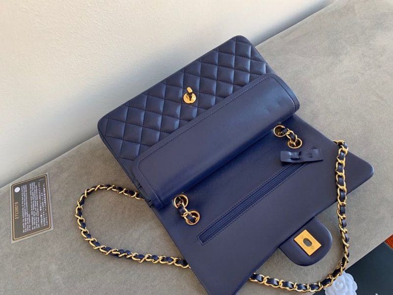CHL Classic HandBag Navy Blue For Women 9.9in/25.5cm A01112 - Image 3
