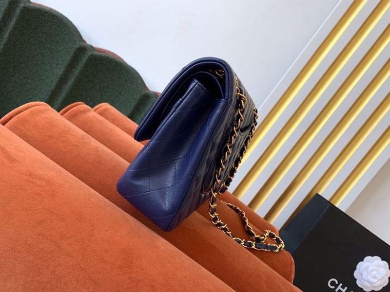 CHL Classic HandBag Navy Blue For Women 9.9in/25.5cm A01112 - Image 4