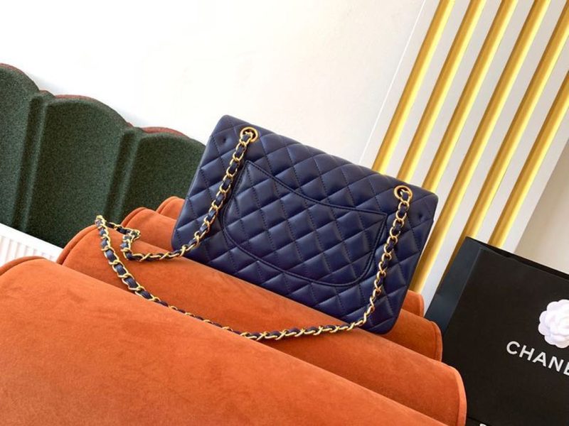 CHL Classic HandBag Navy Blue For Women 9.9in/25.5cm A01112 - Image 6