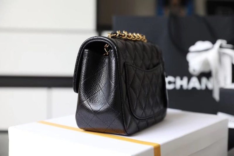 CHL Classic Mini Flap Bag Gold Toned Hardware Black For Women 6.7in/17cm - Image 6