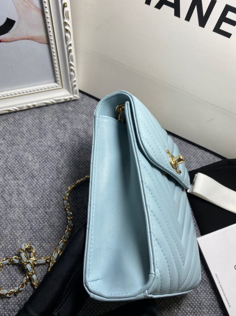 CHL Chevron Trendy CHL Phone Light Blue Bag For Women 18cm/7in - Image 7