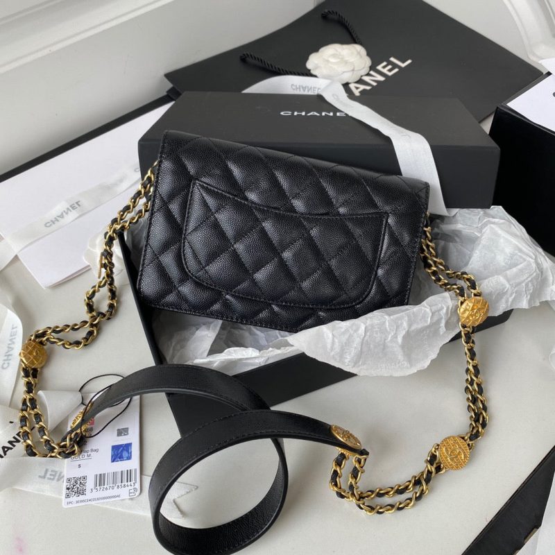 CHL Clutch With Chain Gold Hardware Black For Women, Women’s Handbags, Shoulder Bags 7.1in/18cm AP2860 - Image 5