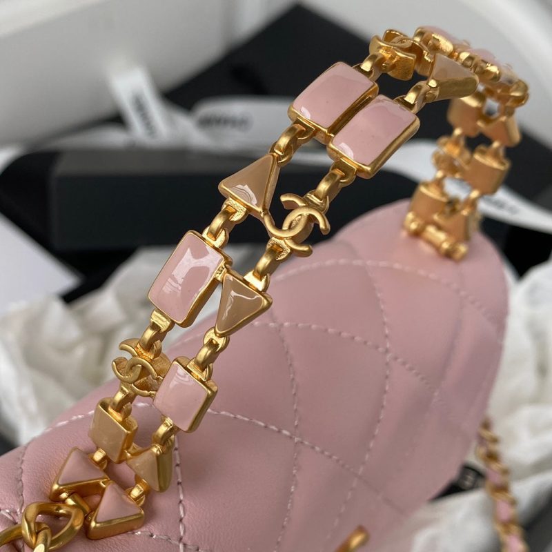 CHL Clutch With Chain Gold Hardware PiNike For Women, Women’s Handbags, Shoulder Bags 5.7in/14.5cm - Image 5