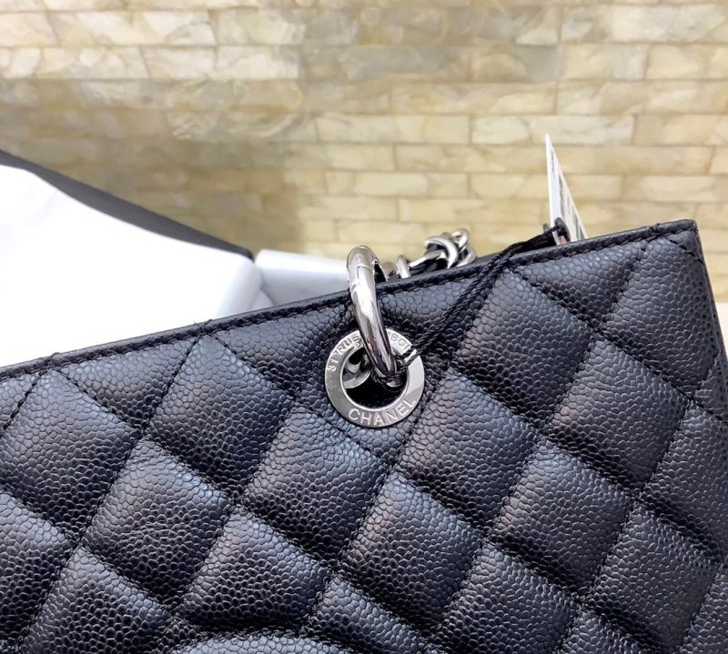 CHL Classic Tote Bag Silver Hardware Black For Women 13.3in/34cm - Image 4