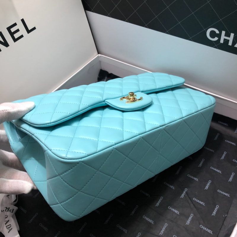 CHLLarge Classic Handbag Gold Hardware Blue For Women, Women’s Handbags, Shoulder Bags 11.8in/30cm - Image 6