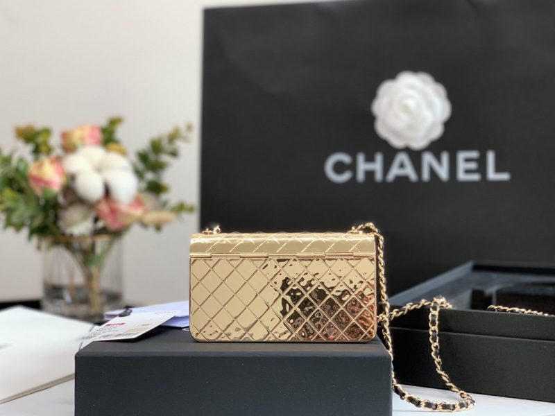 CHL Evening Flap Small Gold Bag For Women 12cm/4.5in - Image 8