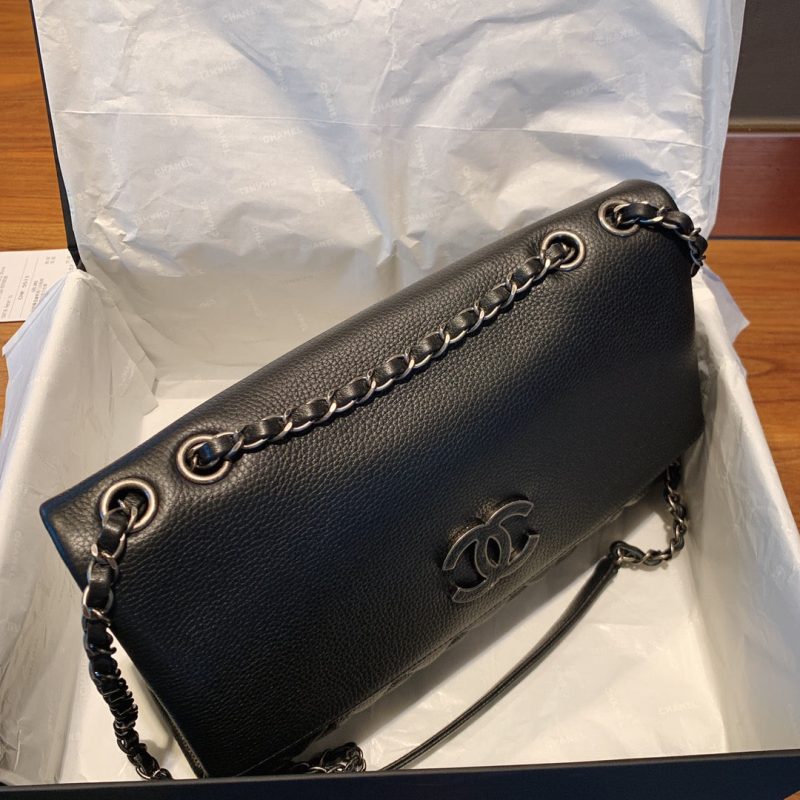 CHLFlap Bag With Top Handle Black Bag For Women 32cm/12.5in - Image 9
