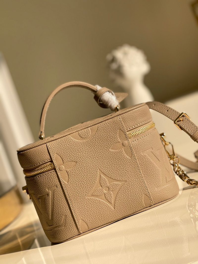 LV Vanity PM Handbag Monogram Empreinte Tourterelle Beige For Women, Women’s Handbags, Shoulder And Crossbody Bags 7.5in/19cm LV M45608 - Image 6