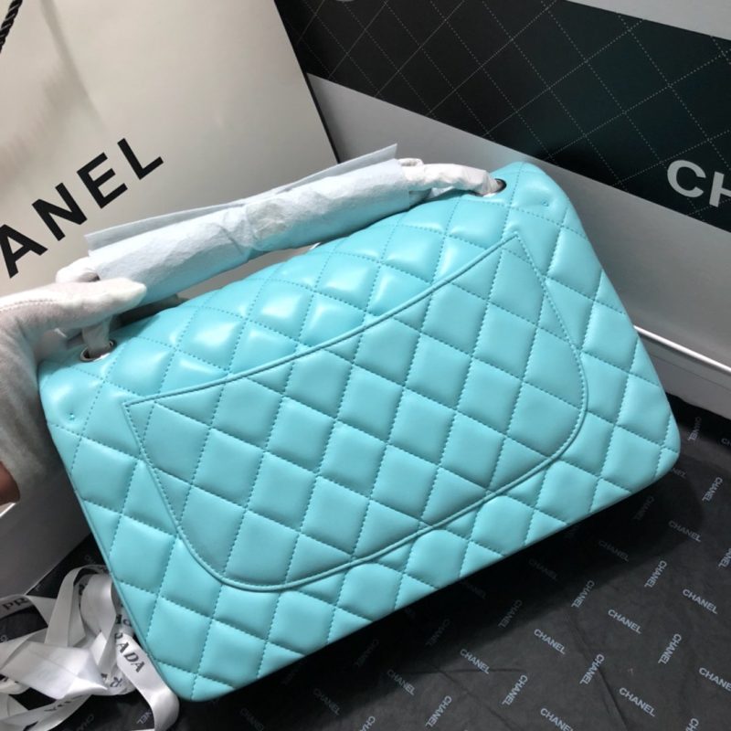 CHLLarge Classic Handbag Gold Hardware Blue For Women, Women’s Handbags, Shoulder Bags 11.8in/30cm - Image 7