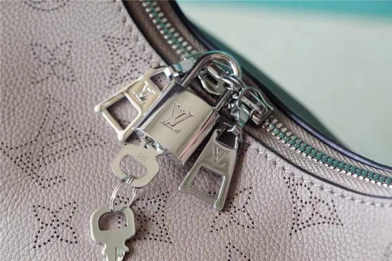 LV Why Knot MM Mahina Galet Beige For Women,  Shoulder And Crossbody Bags 13.4in/34cm LV M20787 - Image 8