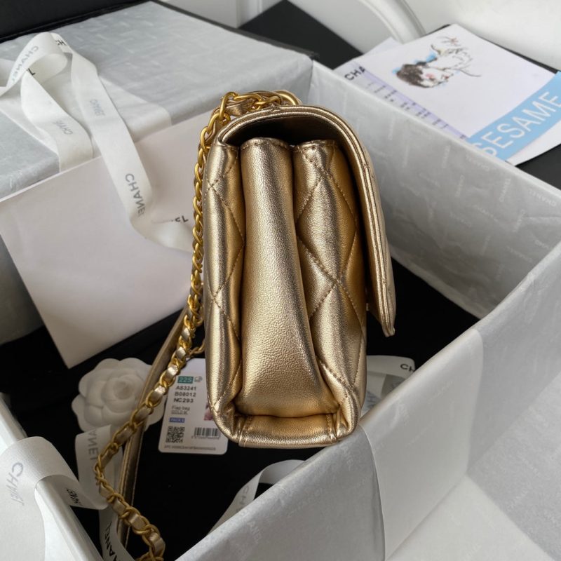 CHLFlap Bag Small Gold Bag For Women 15cm/6in - Image 3