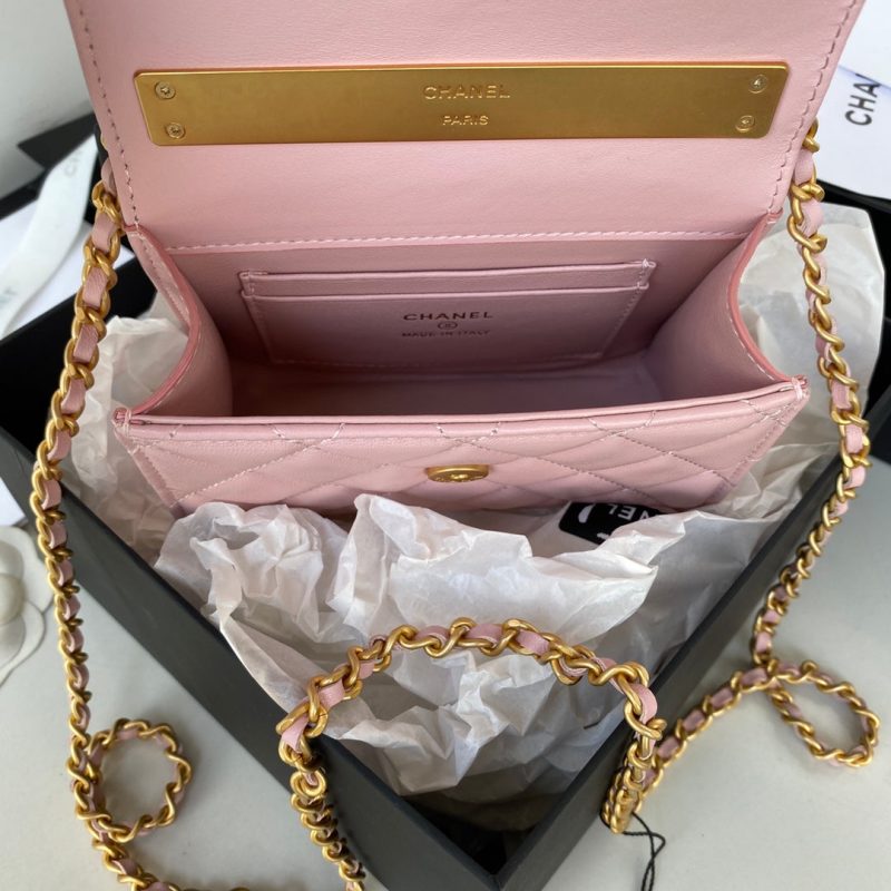 CHL Clutch With Chain Gold Hardware PiNike For Women, Women’s Handbags, Shoulder Bags 5.7in/14.5cm - Image 2
