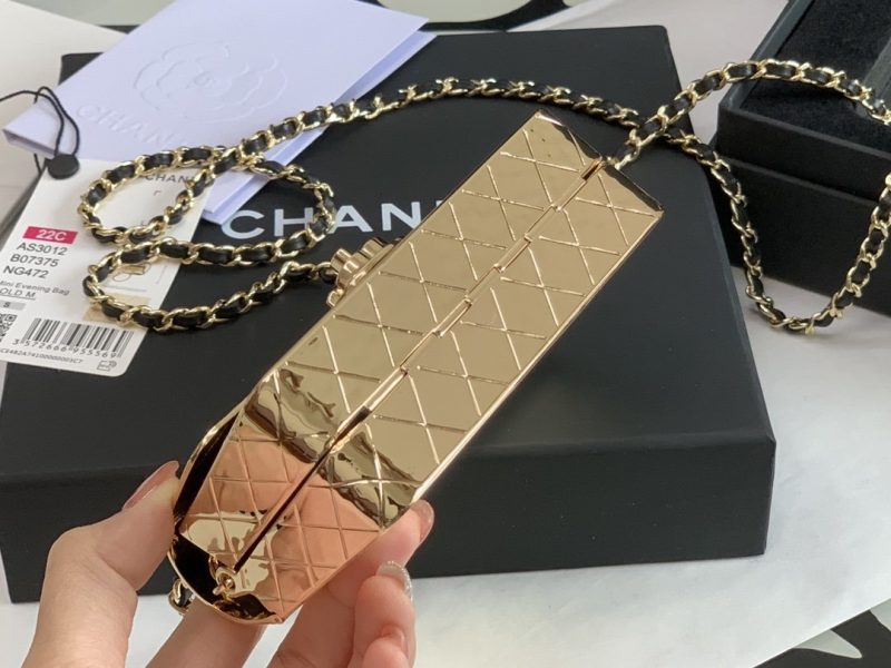 CHL Evening Flap Small Gold Bag For Women 12cm/4.5in - Image 6