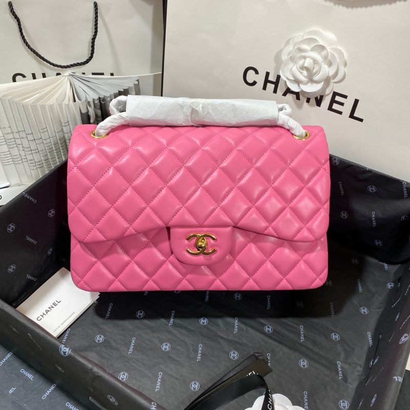 CHLLarge Classic Handbag Gold Hardware PiNike For Women, Women’s Handbags, Shoulder Bags 11.8in/30cm