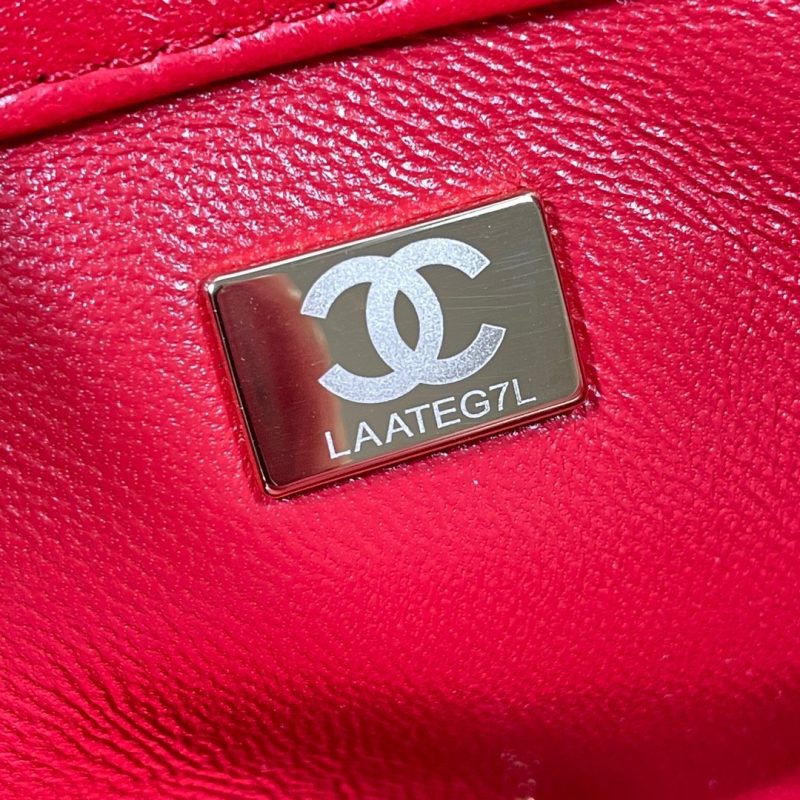 CHLLarge Flap Bag Gold Hardware Red For Women, Women’s Handbags, Shoulder Bags 9.1in/23cm AS3367 - Image 7