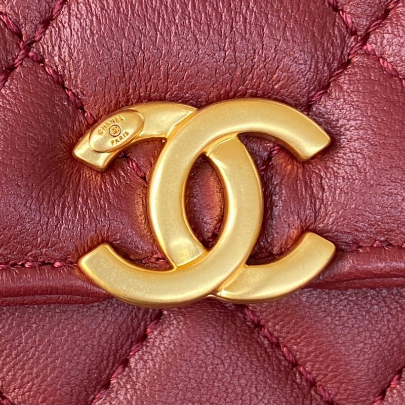 CHL Clutch With Chain Gold Hardware Red For Women, Women’s Handbags, Shoulder Bags 5.7in/14.5cm - Image 5