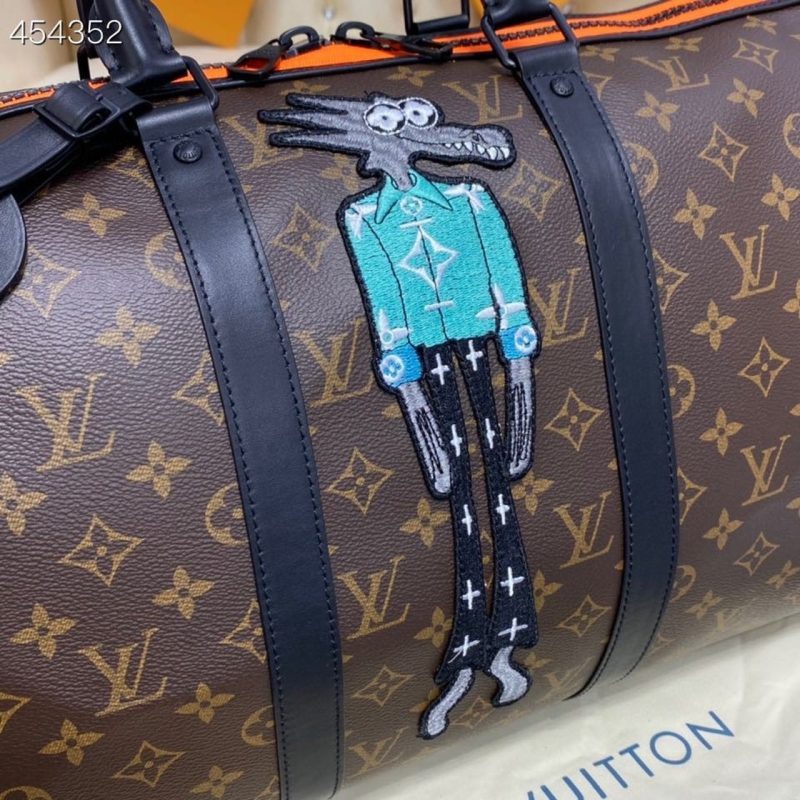 LV X Virgil Abloh Keepall Bandouliere 50 Monogram Canvas For Men, Bags 19.7in/50cm LV M45616 - Image 5
