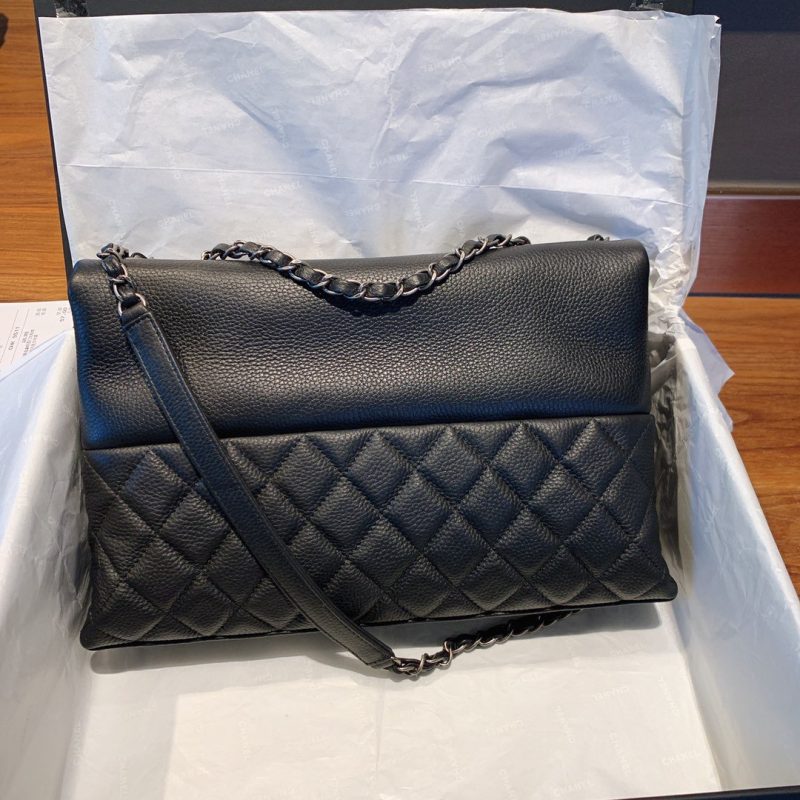 CHLFlap Bag With Top Handle Black Bag For Women 32cm/12.5in - Image 5