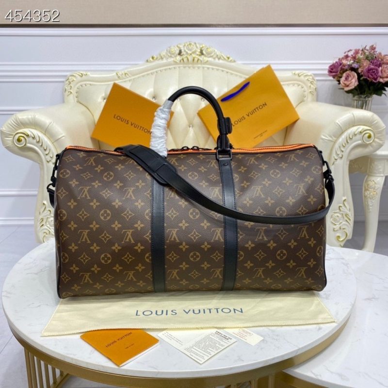 LV X Virgil Abloh Keepall Bandouliere 50 Monogram Canvas For Men, Bags 19.7in/50cm LV M45616 - Image 2