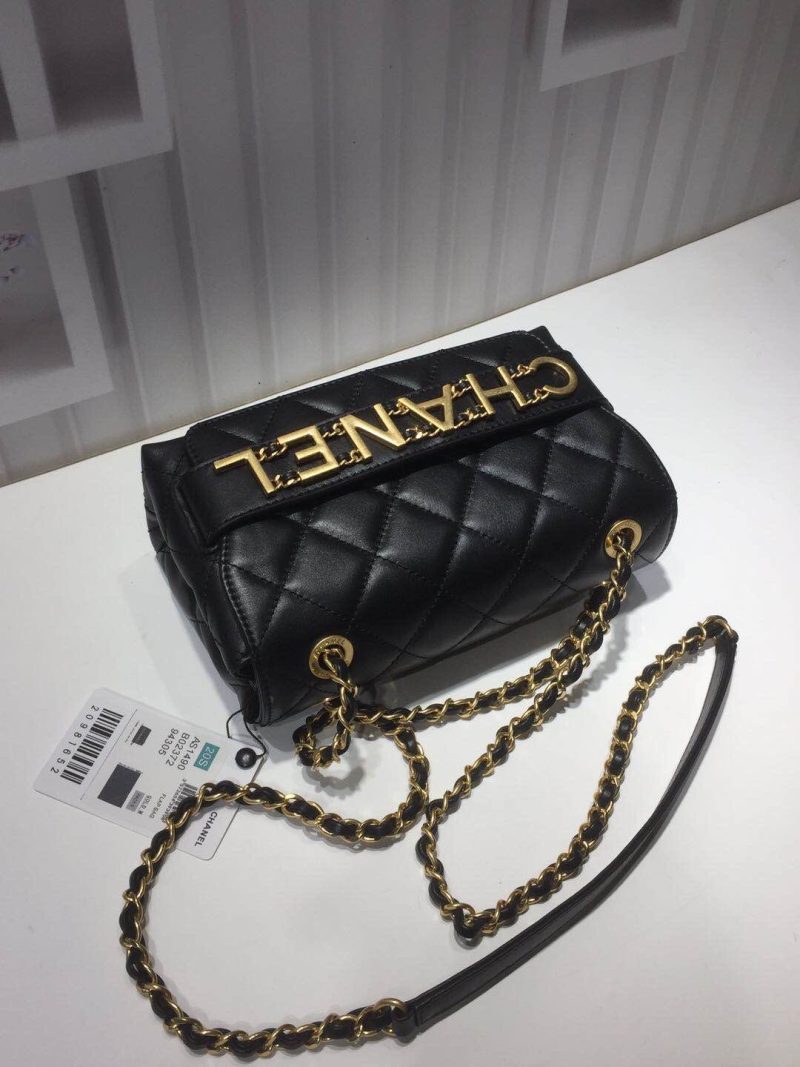 CHLFront Logo Small Flap Bag Gold Hardware Black For Women, Women’s Handbags, Shoulder Bags 8.2in/21cmAS1490 - Image 7