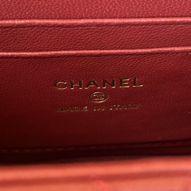 CHL Clutch With Chain Gold Hardware Red For Women, Women’s Handbags, Shoulder Bags 5.7in/14.5cm - Image 7