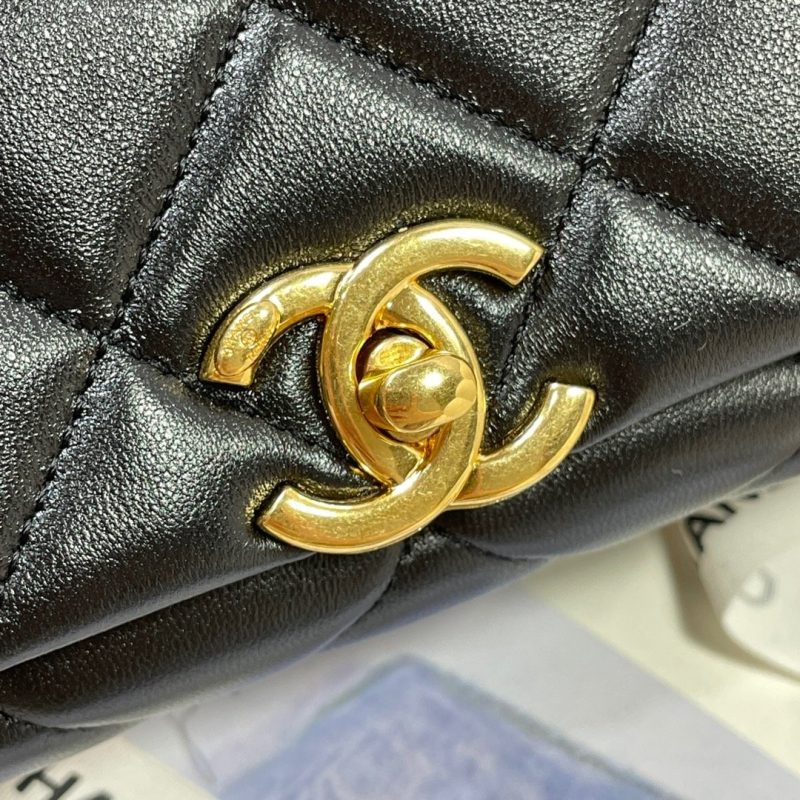 CHLLarge Flap Bag Gold Hardware Black For Women, Women’s Handbags, Shoulder Bags 9.1in/23cm AS3367 - Image 6