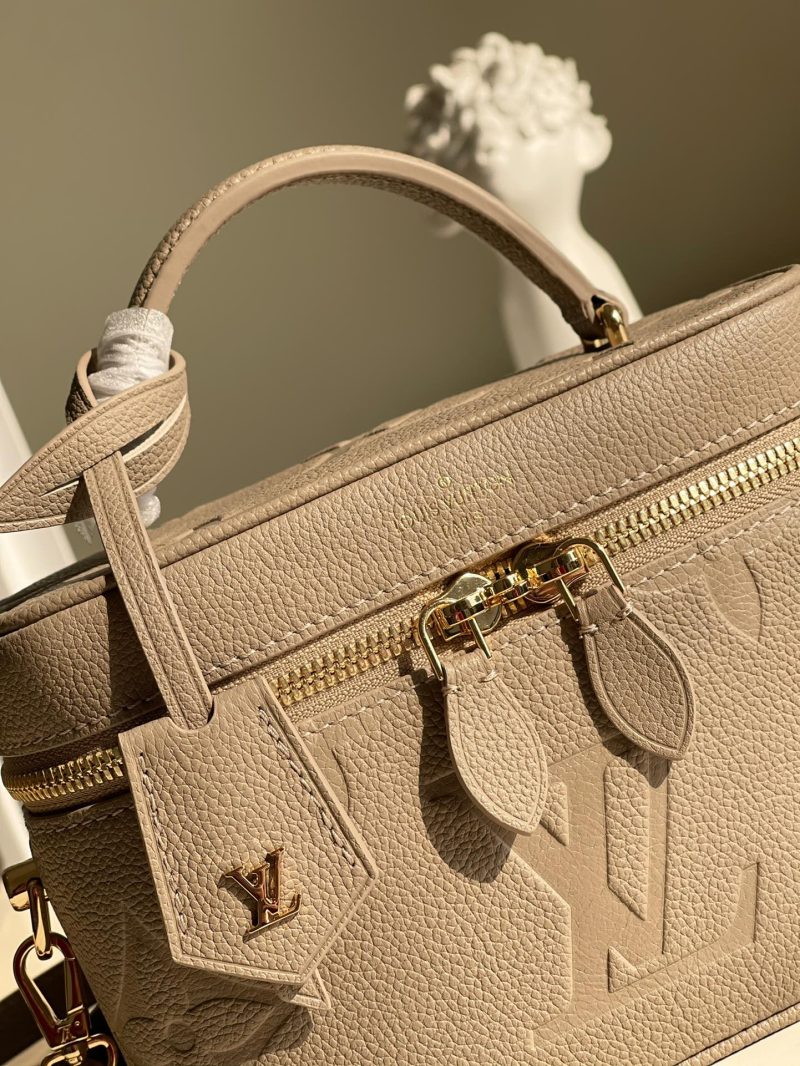 LV Vanity PM Handbag Monogram Empreinte Tourterelle Beige For Women, Women’s Handbags, Shoulder And Crossbody Bags 7.5in/19cm LV M45608 - Image 5