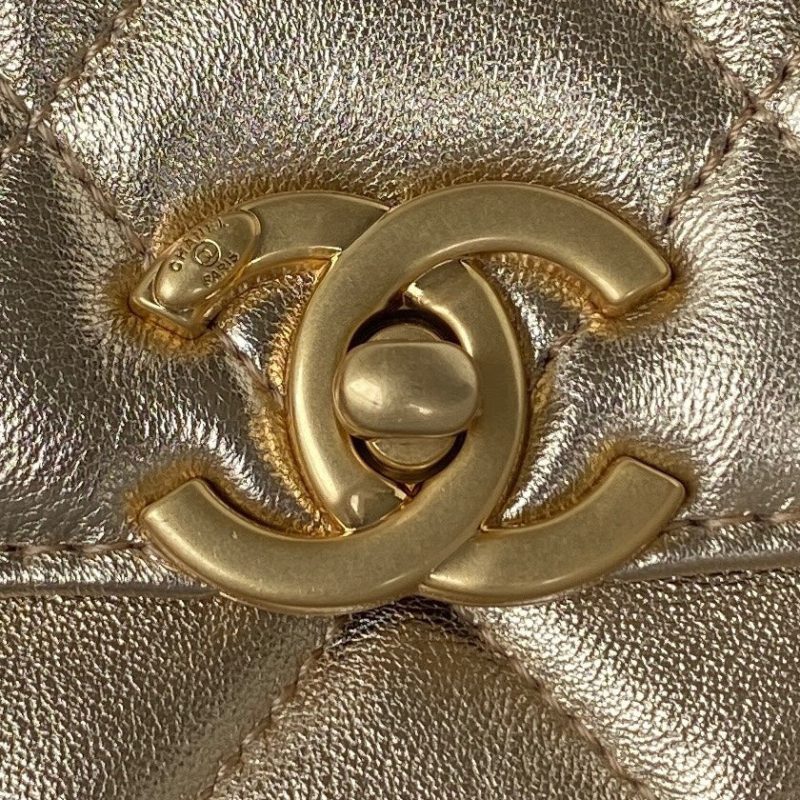 CHLFlap Bag Small Gold Bag For Women 15cm/6in - Image 6